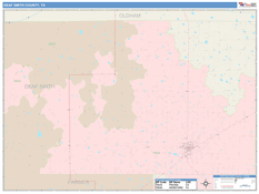 Deaf Smith County, TX Digital Map Color Cast Style